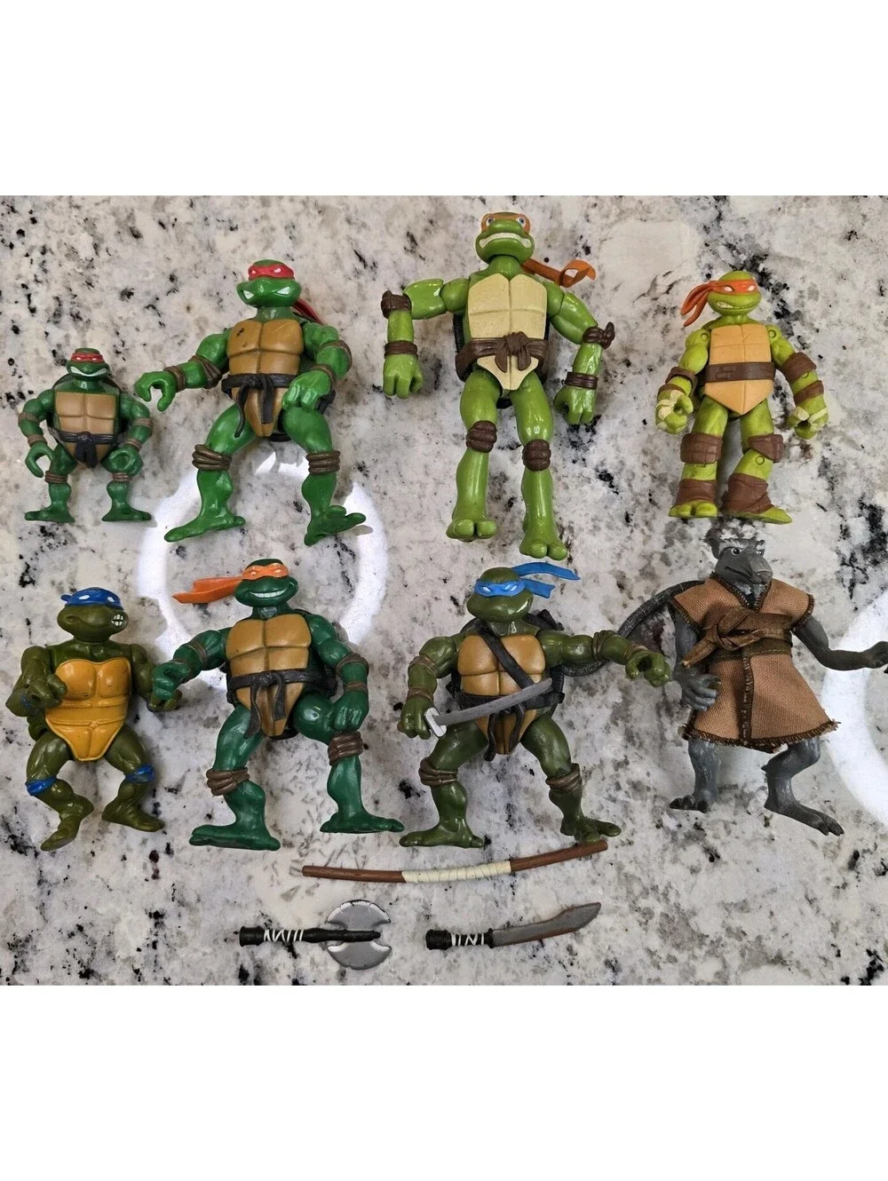 Lot of 8 TMNT Teenage Mutant Ninja Turtles Action Figures Vintage Playmates